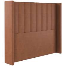 Cabeceira Solteiro 88 cm Barcell Veludo Terracota Soon