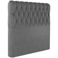 Cabeceira Solteiro 88 cm Vegas Veludo Cinza Soon