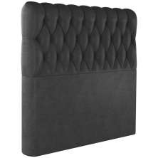 Cabeceira Solteiro 88 cm Vegas Veludo Preto Soon