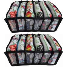 Kit 2 Colmeias Organizadoras de Gavetas 20x18cm Cozinha Lavanderia Toalhas de Louça Tnt Preta