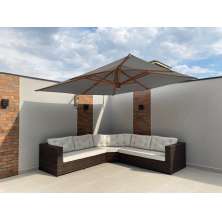 Ombrelone de Madeira Parede 3x3m Lateral Quadrado