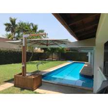Ombrelone de Madeira c/ Floreira 4x4m Lateral Quadrado - GIGANTE