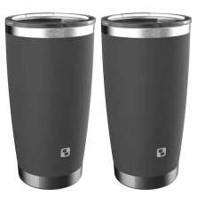Kit 2 Copos Térmicos de Cerveja Parede Dupla Inox com Tampa