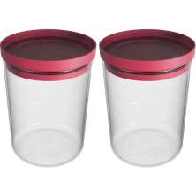 Kit 2 Potes Herméticos Soprano Porta Mantimentos 1,6L Transp