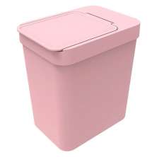 Lixeira de Banheiro 5L Basurero com Porta Saco Tampa Open Stop Soprano Rosa