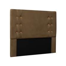 Cabeceira Casal Gênova Suede Caramelo