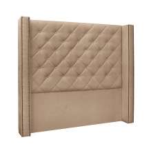 Cabeceira King Vicenza Suede Bege