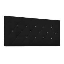 Painel para Cama Box Queen Tânia Poliuretano Preto
