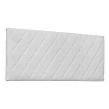 Painel para Cama Box Solteiro Esmeralda Poliuretano Branco