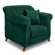 Poltrona Abruzzo Veludo Verde Floresta