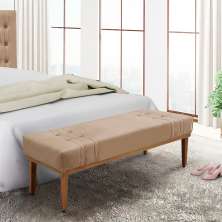 Recamier Gênova Suede Bege 90 cm