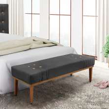 Recamier Gênova Suede Cinza 90 cm