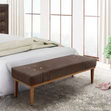 Recamier Gênova Veludo Marrom 140 cm