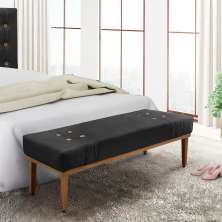 Recamier Gênova Veludo Preto 140 cm