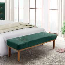 Recamier Gênova Veludo Verde 140 cm