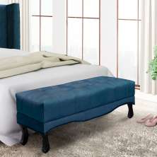 Recamier Vicenza Veludo Azul Marinho 195 cm