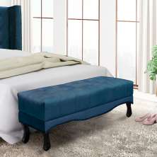 Recamier Vicenza Veludo Azul Marinho 90 cm