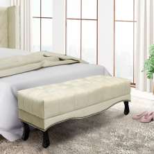 Recamier Vicenza Veludo Bege 140 cm