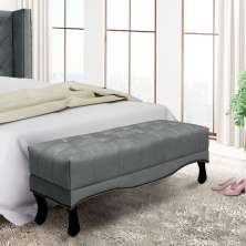 Recamier Vicenza Veludo Cinza 140 cm