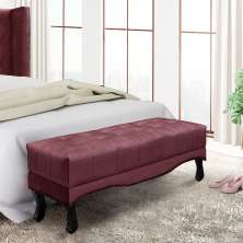 Recamier Vicenza Veludo Vinho 140 cm