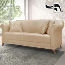 Sofá 3 Lugares Abruzzo Linho Dourado 180 cm