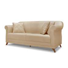 Sofá 3 Lugares Abruzzo Linho Dourado 200 cm