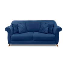 Sofá 3 Lugares Abruzzo Suede Azul Marinho 180 cm