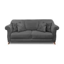 Sofá 3 Lugares Abruzzo Suede Cinza 180 cm