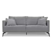 Sofá 3 Lugares Lazio Linho Cinza 220 cm