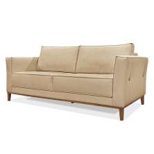Sofá 3 Lugares Potenza Linho Dourado 210 cm