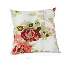 Almofada Decore Vermelho Estampado 50x50 sem aba Têxtil Lar