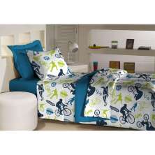 Edredom Dupla Face Solteiro 180 fios Innovare Action 1 peça Textil Lar