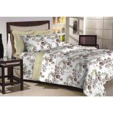 Jogo de Cama Queen 200 fios Top Confort Verde Floral 4 peças Textil Lar