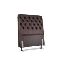 Cabeceira de Cama Box Solteiro 88cm Pádua Couro Café
