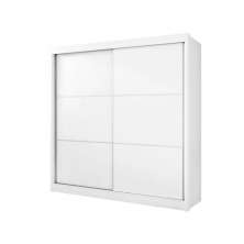 Guarda Roupa 2 Portas de Correr 6 Gavetas Cancun D'Doro Branco