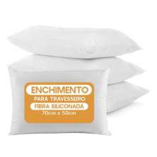 Kit 4 Travesseiros Ant 100% Fibra Siliconada Pura 50x70cm