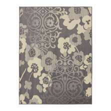 Tapete Adana Floral Retangular (150x200) Polipropileno Cinza