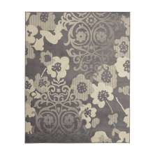 Tapete Adana Floral Retangular (200x250) Polipropileno Cinza