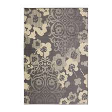 Tapete Adana Floral Retangular (200x300) Polipropileno Cinza