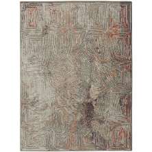 Tapete Capri Retangular Veludo (250x350) Cinza e Marrom