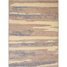 Tapete Herat Litoral Retangular Veludo (150x200) Bege e Cinza