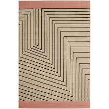 Tapete Labella Decor Retangular (150x200cm) Rosê e Bege