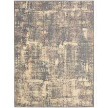 Tapete Labella Patina Retangular Veludo (150x200) Cinza e Bege