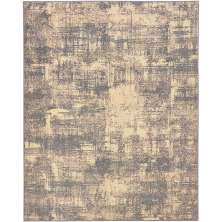 Tapete Labella Patina Retangular Veludo (200x250) Cinza e Bege