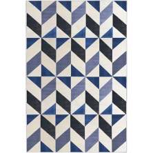 Tapete Lyre Retangular Polipropileno (200x300) Azul