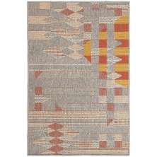 Tapete New Colors Mosaic Retangular (100x150cm) Cinza e Amarelo