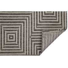 Tapete Outdoor Retangular Polipropileno (200x250) Preto e Branco