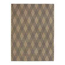Tapete Sarja Retangular Roselan (100x150) Bege e Preto