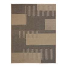 Tapete Sarja Retangular Roselan (200x250) Palha e Preto
