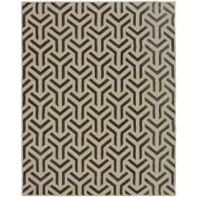 Tapete Supreme Retangular Polipropileno (200x250) Bege e Preto